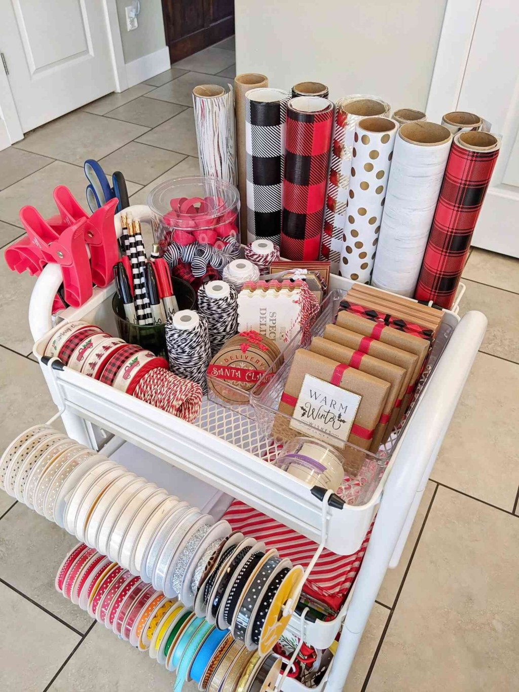 Picture of: Clever Wrapping Paper Storage Ideas and Hacks