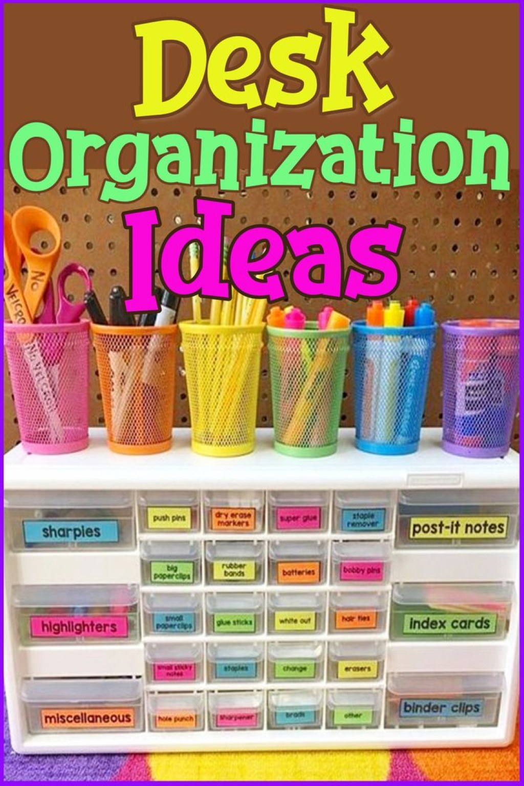Picture of: Desk Organization Ideas For a Neat Desk at Home Or College