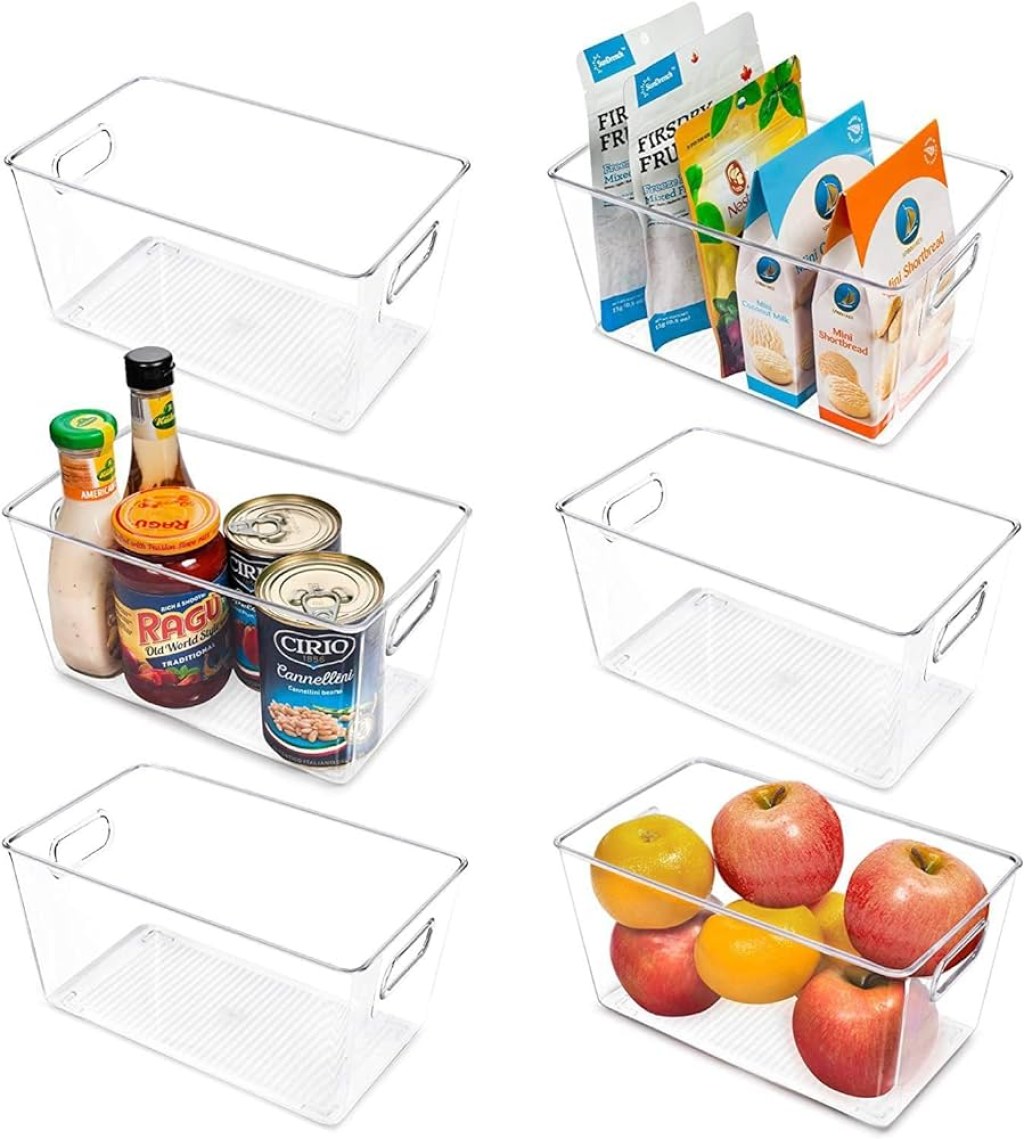 Picture of: LUCBEI Refrigerator Organizer  Pieces Pantry Organiser, Freezer